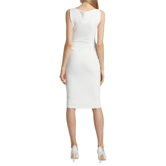 Chiara Boni La Petite Robe Audrine Sleeveless Keyhole Dress with Ruched Bodice - Picture 3 of 11